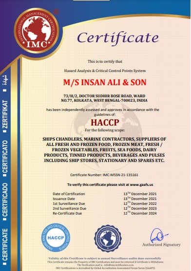 HACCP Certificate